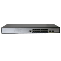 Коммутатор XVI SWP3116, L2, 16 PoE 10/100/1000, 2SFP 100/1000, Console, 200Wt, 56Gbps, 8K MAC