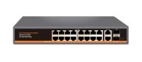 Коммутатор XVI SWP3216, L2, 16 PoE 10/100/1000, 2Lan+2SFP 100/1000,  250Wt, Web