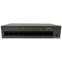 Коммутатор XVI SWP2108, 10 портов: 8 портов 1000Мбит/c с PoE + 2 порта 1000Мбит/с, 96Вт