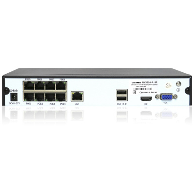 Сетевой IP видеорегистратор Cyfron NV3016-8P задняя часть