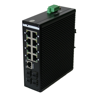 Коммутатор XVI SWP5608 промышленный, L2, 8 PoE 10/100/1000, 4SFP 100/1000, Console, DC12-54V