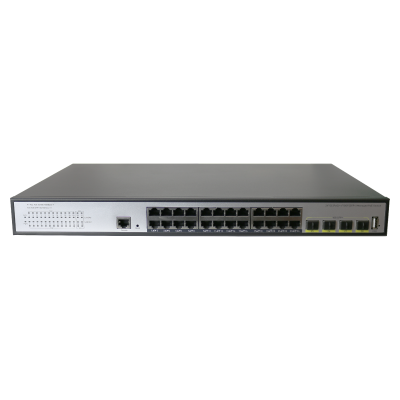 Коммутатор XVI SWP4124, L3, 24 PoE 10/100/1000, 4 SFP 10G0, Console, 400Wt, 256Gbps, 16K MAC