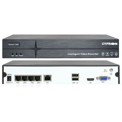 Сетевой IP видеорегистратор Cyfron NV3016-4P, 8Мп, 16 каналов, 1 HDD, PoE, IVR